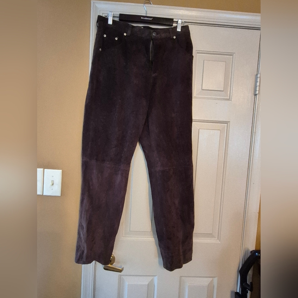 Dark Brown Suede Pants